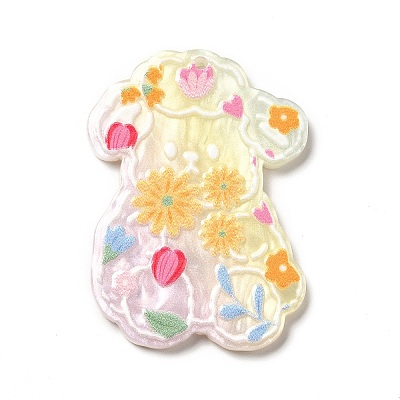 Printed Opaque Acrylic Pendants SACR-G031-01D-1