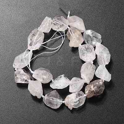 Rough Raw Natural Quartz Beads Strands G-G010-19-01-1