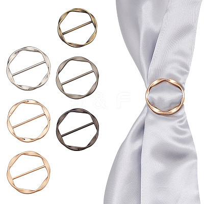 6Pcs 6 Style Zinc Alloy Buckles FIND-GA0002-44-1