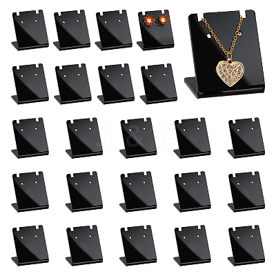 24Pcs Organic Glass Slant Back Earring Display Stands EDIS-PH0001-80-1