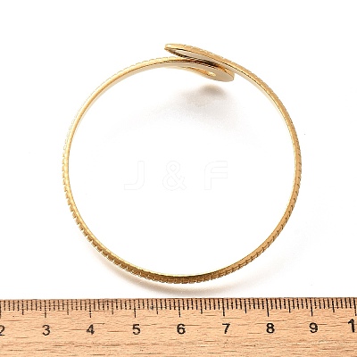 Ion Plating(IP) 304 Stainless Steel Snake Open Cuff Bangles BJEW-L682-011G-1