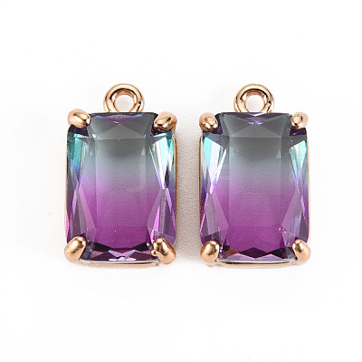Gradient Color Glass Pendants GLAA-S193-008-A08-1