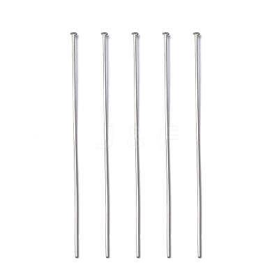Tarnish Resistant Jewelry Tools and Equipment Decorative Stainless Steel Flat Head Pins X-STAS-E023-0.6x50mm-1
