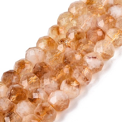 Heated Natural Citrine Beads Strands G-Q608-26A-01-1