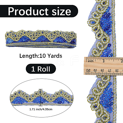 Sparkle Polyester Lace Ribbon SRIB-WH20020-049A-1