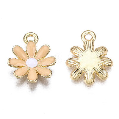 Light Gold Plated Alloy Pendants ENAM-T009-39-1