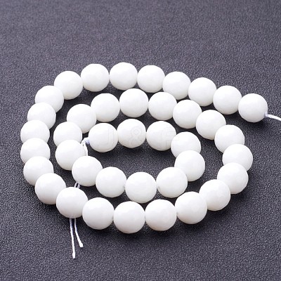 Synthetic White Agate Beads Strands X-G-D419-10mm-01-1