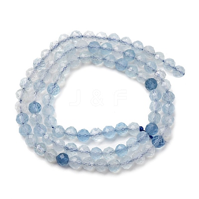 Natural Aquamarine Beads Strands G-A276-C09-4mm-01-1
