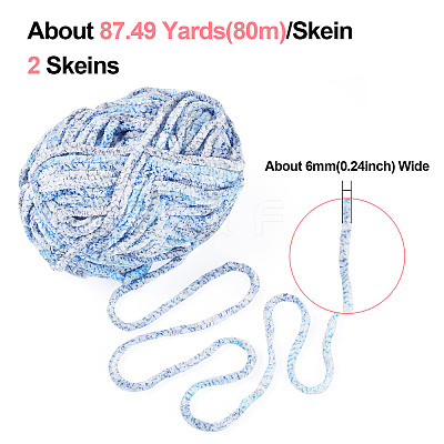 2 Skeins Polyester Yarn for Knitting & Crochet OCOR-TA0003-09B-1