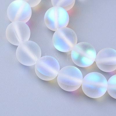 Synthetic Moonstone Beads Strands X-G-R375-12mm-A13-1