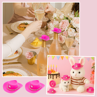 24Pcs Plastic & Iron & Acrylic Fascinator Hat for Doll DIY-PH0035-40-1