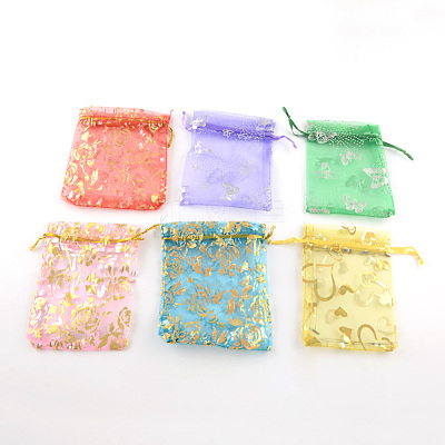 Printed Organza Bags X-OP-R024-9x12-M-1