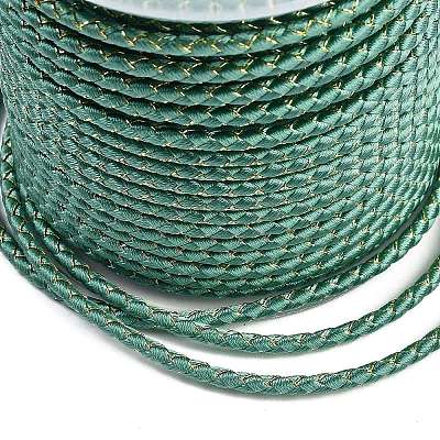11M Polyester Braided Cord with Cotton Core & Metallic Thread OCOR-Z006-01-37-1