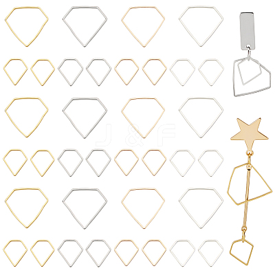 80Pcs 8 Styles Zinc Alloy Linking Rings FIND-GA0004-09-1