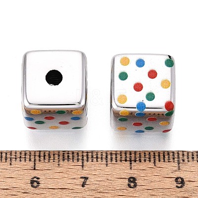 Opaque Printed Acrylic Beads OACR-T029-09-1
