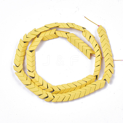 Spray Painted Non-magnetic Synthetic Hematite Beads Strands G-T116-25-24-1