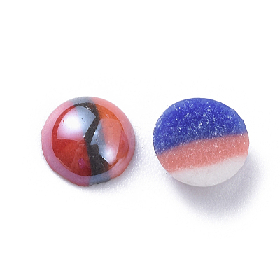 Opaque Glass Cabochons GGLA-S038-12-8mm-1