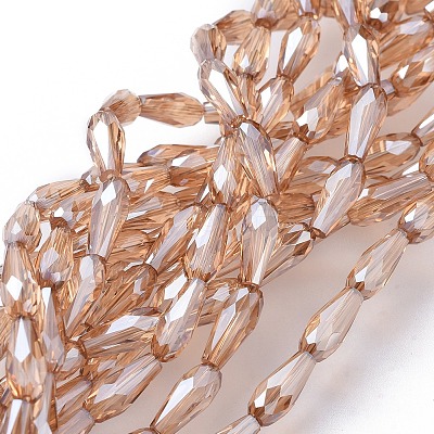 Electroplate Glass Beads Strands EGLA-L015-PL-A02-1