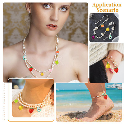48Pcs 8 Styles Translucent Resin Pendants RESI-GL0001-08-1