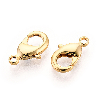 Brass Lobster Claw Clasps KK-YW0004-01C-G-1