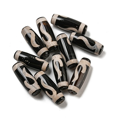 Tibetan Style dZi Beads Strands G-P526-B07-1