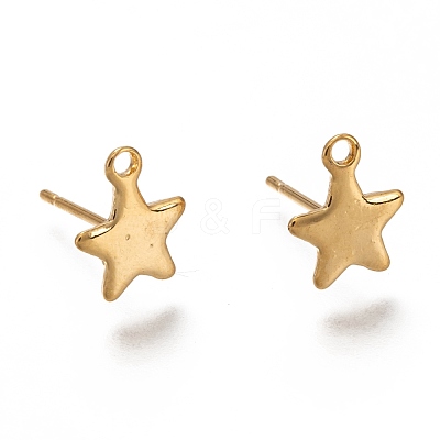 304 Stainless Steel Stud Earring Findings STAS-H130-19G-1