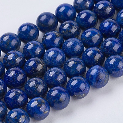 Natural Lapis Lazuli Beads Strands X-G-G423-10mm-A-1