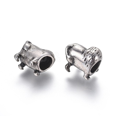304 Stainless Steel European Beads STAS-I121-14AS-1