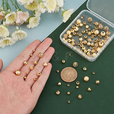120Pcs 12 Styles Brass and Alloy Spacer Beads FIND-PH0017-39-1