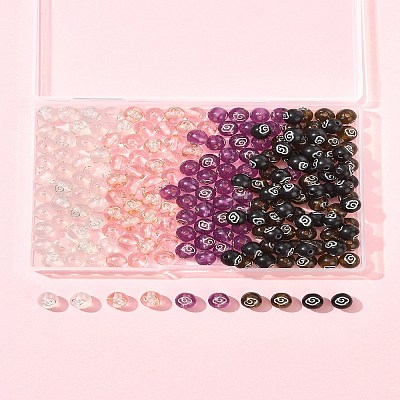 200Pcs 5 Colors Plating Acrylic Beads OACR-FS0002-03-1
