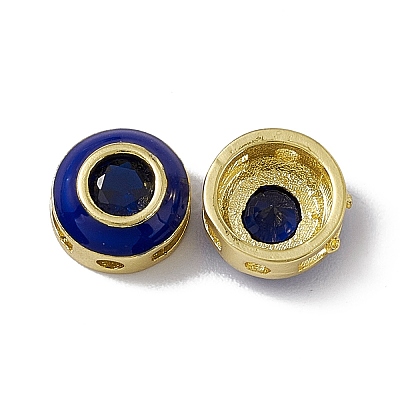 Rack Plating Brass Cubic Zirconia Beads KK-C007-15G-1