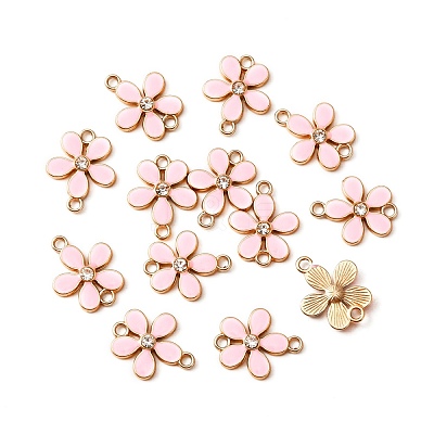 Zinc Alloy Enamel Links Connectors ENAM-WH0054-33C-1