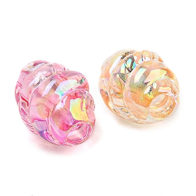 UV Plating Transparent Acrylic Beads MACR-D024-06-1