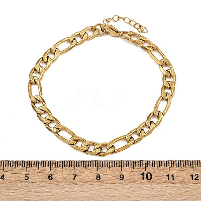 304 Stainless Steel Figaro Chain Bracelets for Women BJEW-G757-15G-1