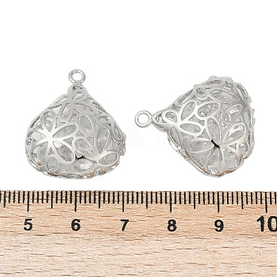 Brass with Clear Cubic Zirconia Pendants KK-G532-22P-1