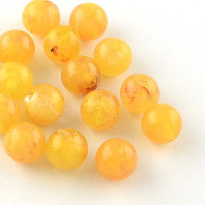 Round Imitation Gemstone Acrylic Beads OACR-R029-8mm-10-1