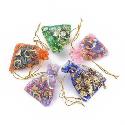 Heart Printed Organza Bags OP-R022-7x9-M-1
