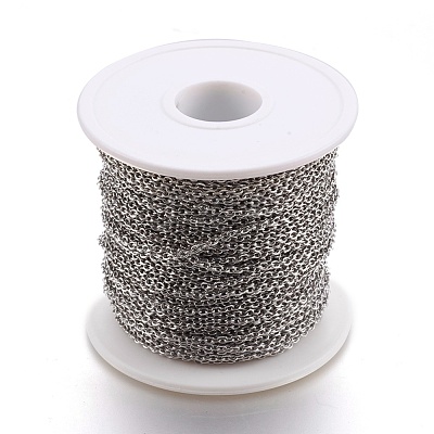 Tarnish Resistant 304 Stainless Steel Cable Chains CHS-R002-0.8mm-1