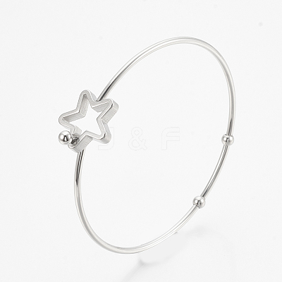 Tarnish Resistant 304 Stainless Steel Bangles LS-STAS-N084-01-1