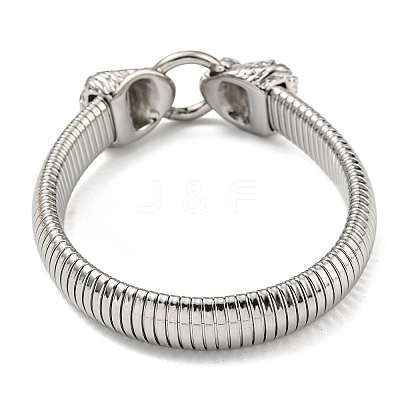 Tarnish Resistant 304 Stainless Steel Flat Snake Chain Bracelet BJEW-B076-04P-1
