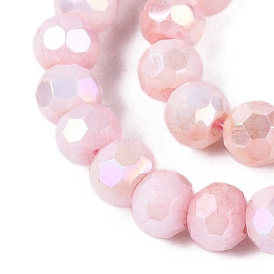 Anti-Tarnish Electroplate Glass Beads Strands EGLA-ZX010-4mm-04-1