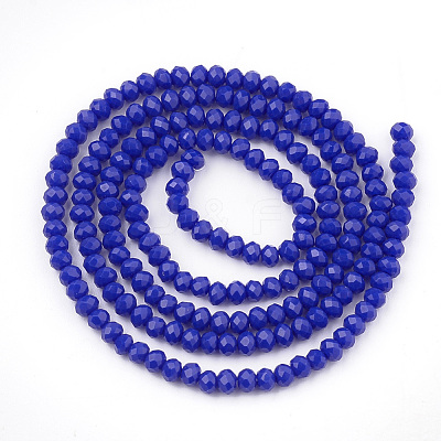 Opaque Solid Color Glass Beads Strands GLAA-S178-12B-04-1