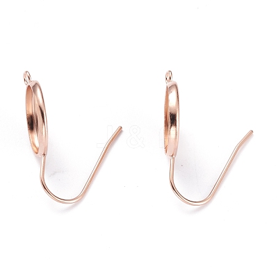 304 Stainless Steel Earring Settings STAS-O141-01RG-1