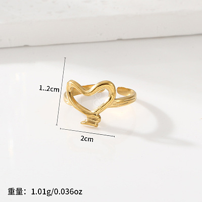Adjustable 201 Stainless Steel Cuff Open Rings WG1A63A-06-1