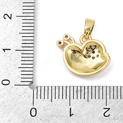 Brass Micro Pave Cubic Zirconia Enamel Pendants KK-L231-05G-1