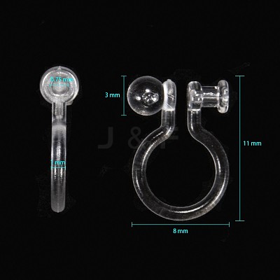 Plastic Clip-on Earring Findings KY-P007-F01-1