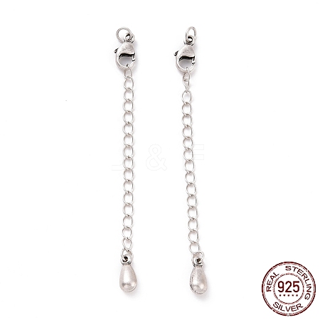 925 Sterling Silver Chain Extenders STER-D036-40AS-1