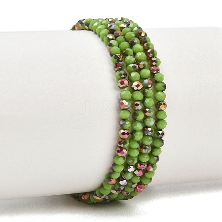 Electroplate Glass Beads Stradns EGLA-H114-02A-08-1