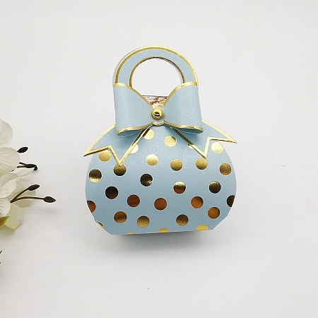 Handbags Shape Polka Dot Pattern Paper Candy Gift Fold Bags X1-BT-TAC0001-02A-1