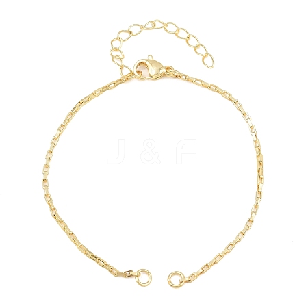 Brass Box Chain Bracelet Making KK-CBADBBF-02G-1